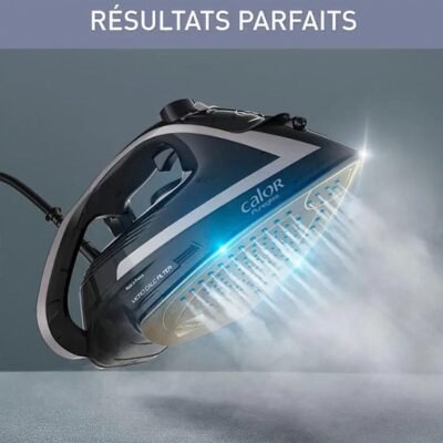 مكواة بخار Calor بقوة 3000 واط مع فلتر مضاد للتكلّس ووظيفة Pressing بقدرة 280 غ/دقيقة – PureGliss FV8062C0 DariTek