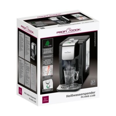 موزع ماء ساخن Proficook بسعة 2.2 لتر و قوة 2600 واط مع 5 مستويات حرارة - PC-HWS 1168 DariTek