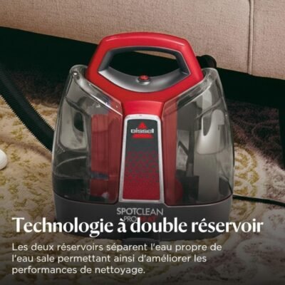 جهاز إزالة البقع متعدد الأسطح Bissell SpotClean ProHeat بقدرة 330 واط مع تقنية HeatWave – جهاز تنظيف البقع للسجاد، الموكيت، الأثاث، الأقمشة، السيارة والمزيد – 36988 DariTek