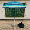 Parasol 1.70 m à Rayures Anti Soleil pour Plage et Jardin (Socle NON Inclus)