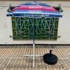 Parasol 1.70 m à Rayures Anti Soleil pour Plage et Jardin (Socle NON Inclus)