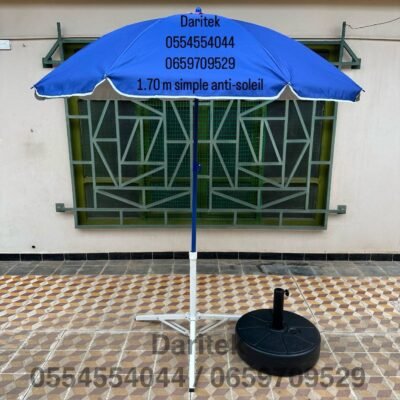 Parasol 1.70 m Anti Soleil pour Plage et Jardin (Socle NON Inclus) DariTek