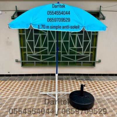 Parasol 1.70 m Anti Soleil pour Plage et Jardin (Socle NON Inclus) DariTek