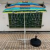 Parasol 1.80 m à Rayures Multi couleurs pour Plage et Jardin (Socle NON Inclus)