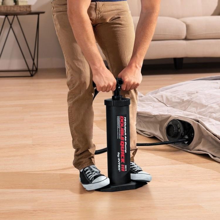 مضخة هواء يدوية 48 سم Intex Double Quick III بسعة 3.3 لتر مع 3 فوهات - 68615 Pompe Manuelle Gonfleur A Main 3.3 L 48 Cm INTEX Double Quick III 68615