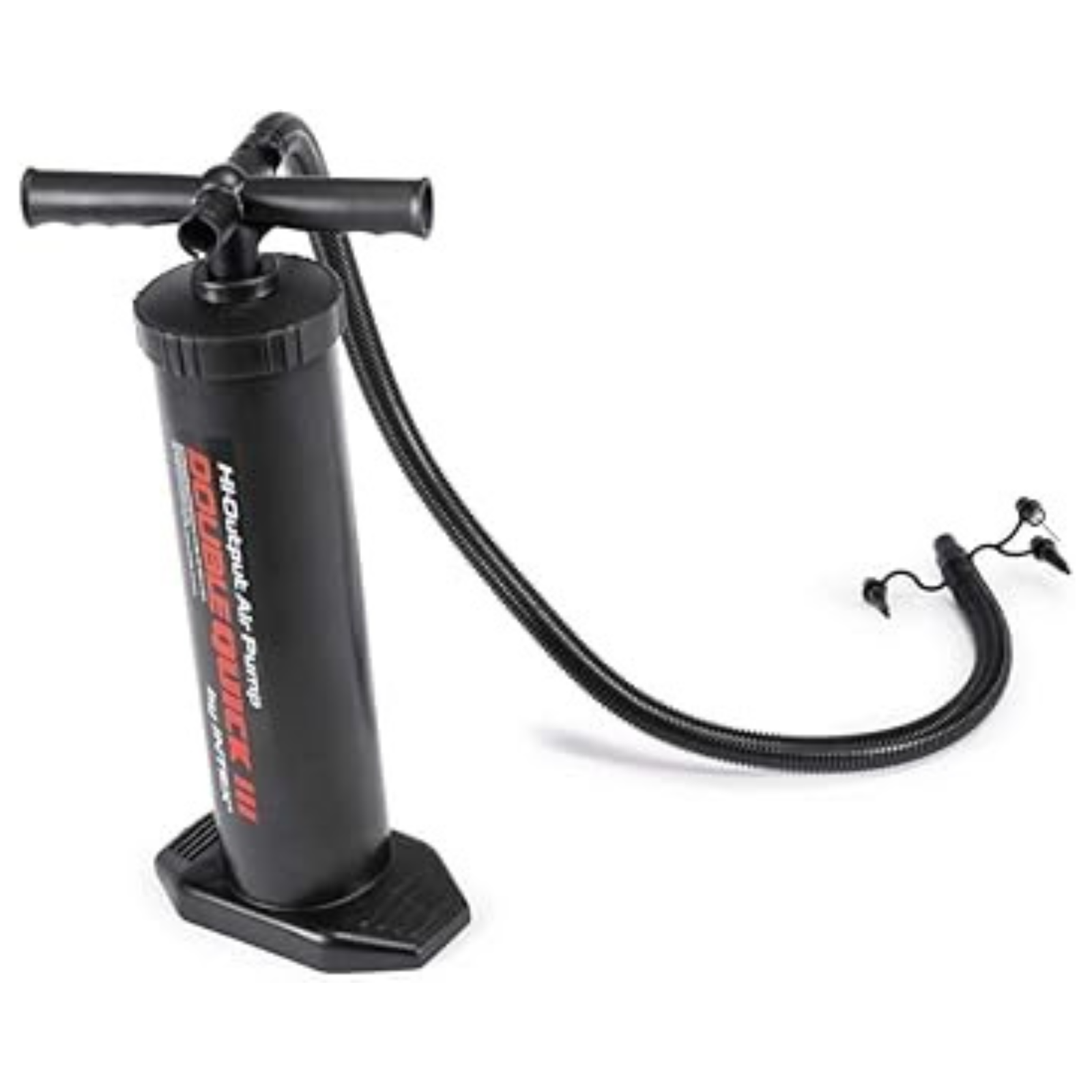 مضخة هواء يدوية 48 سم Intex Double Quick III بسعة 3.3 لتر مع 3 فوهات - 68615 Pompe Manuelle Gonfleur A Main 3.3 L 48 Cm INTEX Double Quick III 68615