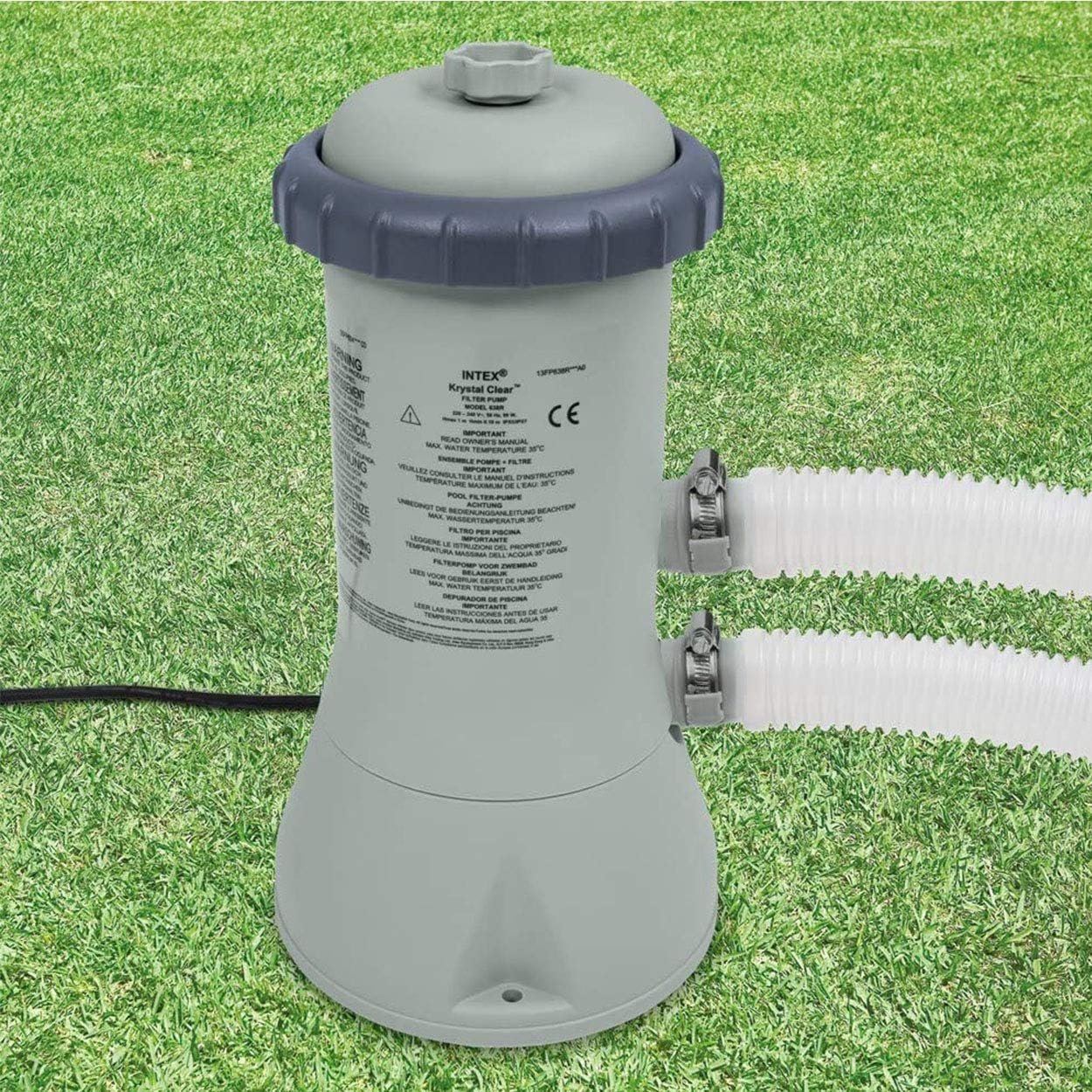 مضخة وفلتر مسبح بقوة 2006 لتر/ساعة – خرطوشة طراز A – من INTEX C530 Pompe De Filtration à Cartouche INTEX 3785 L/h (3.8 m³/h) pour Piscine – Krystal Clear C1000 Cartouche Type A – 28638