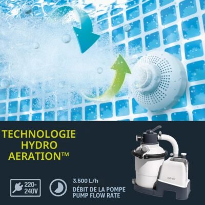 Pompe de filtration à sable INTEX pour piscine 2000 L/h Krystal Clear SX925 - 26642