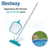 Aspirateur De Piscine 2en1 avec Filet - Kit De Nettoyage Complet Et Rapide Bestway AquaClear 58013