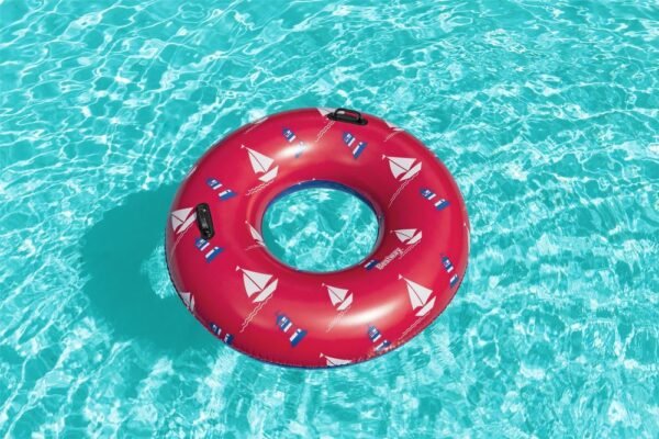 Bouée Gonflable Bestway pour Piscine Diamètre 119Cm Nautical Rouge - 36353