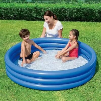 Piscine Ronde Gonflable Bestway En 3 Anneaux 152 x 30 cm Pour Enfants Bleu - 51026