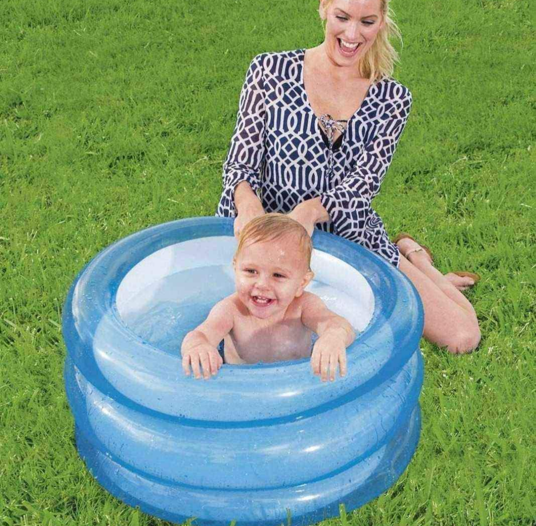 مسبح أطفال ورضع دائري قابل للنفخ مكون من 3 حلقات من Bestway بأبعاد 70 × 30 سم - 51033 Piscine Ronde Gonflable Bestway 70 × 30 cm En 3 Anneaux Pour bébé et Enfants - 51033