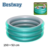 مسبح أطفال دائري قابل للنفخ مكون من 3 حلقات من Bestway بأبعاد 150 × 53 سم - 51041 Piscine Ronde Gonflable Bestway avec 3 Anneaux 150 x 53 cm Pour Enfants - 51041