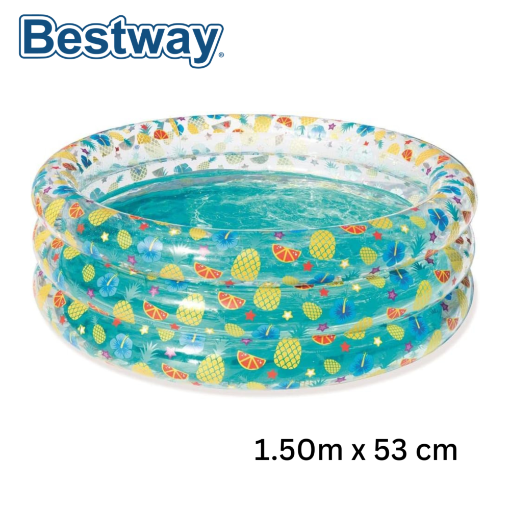 Bestway Piscine Ronde Gonflable Avec 3 Anneaux pour enfants - 150 x 53 cm - 51045