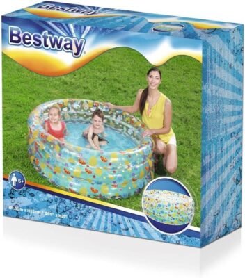 Bestway Piscine Ronde Gonflable Avec 3 Anneaux pour enfants - 150 x 53 cm - 51045