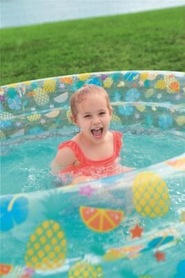 Bestway Piscine Ronde Gonflable Avec 3 Anneaux pour enfants - 150 x 53 cm - 51045