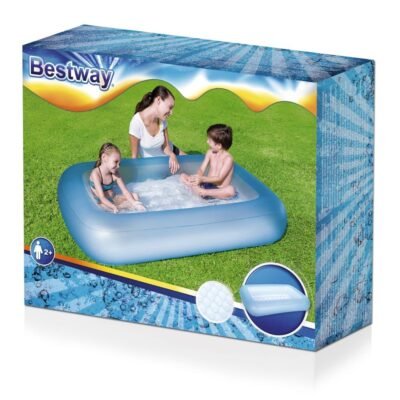 مسبح أطفال مستطيل قابل للنفخ Bestway بأبعاد 165 × 104 × 25 سم - 51115 Piscine Rectangulaire Gonflable Bestway 165 x 104 x 25cm Pour Enfants - 51115