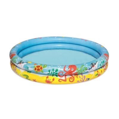 مجموعة مسبح أطفال 3 في 1 قابل للنفخ من Bestway يشمل عوامة وكرة بأبعاد 122 × 20 سم - 51124 Piscine Gonflable Bestway 3en1 pour enfants avec bouée et ballon - 51124