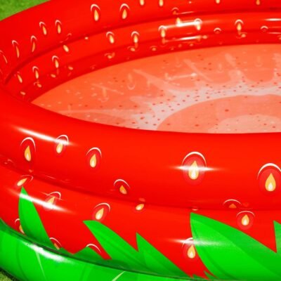 Piscine Ronde Gonflable Fraise Bestway Avec 3 Anneaux pour enfants - 160 x 38 cm - 51145
