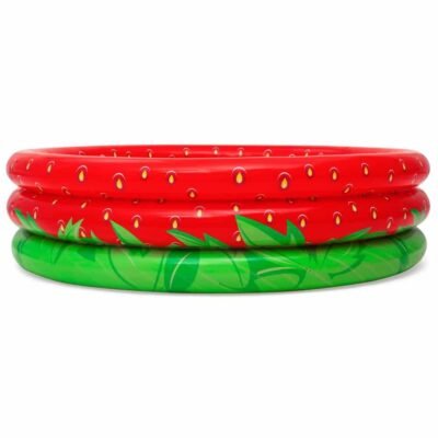 Piscine Ronde Gonflable Fraise Bestway Avec 3 Anneaux pour enfants - 160 x 38 cm - 51145