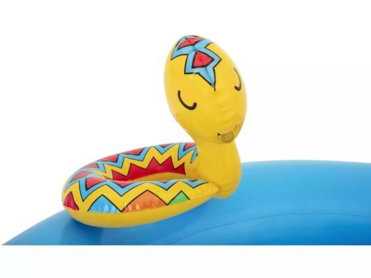 Bestway Piscine et Toboggan Gonflable Wild West - 264 x 188 x 140 cm - Centre et Espace de Jeux Pour Enfants - 53118
