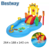 بركة سباحة قابلة للنفخ على شكل ملعب للأطفال - بأبعاد 264 × 188 × 140 سم - Bestway 53118 Bestway Piscine et Toboggan Gonflable Wild West - 264 x 188 x 140 cm - Centre et Espace de Jeux Pour Enfants - 53118