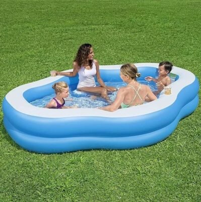 Piscine Gonflable Bestway Splashview Familiale Avec Sièges Et Porte-gobelets 270 × 198 × 51 cm - 54409