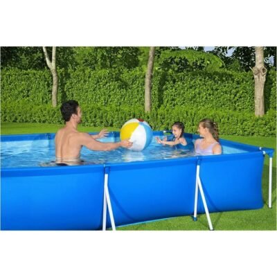 Piscine Hors Sol Rectangle Bestway Steel Pro 300 x 201 x 66 cm Avec Pompe De Filtration d'eau Facile a monter - 56411