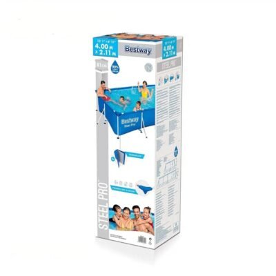 Piscine Hors Sol Rectangle Bestway Steel Pro 400 x 211 x 81 cm Avec Pompe De Filtration d'eau - 56424