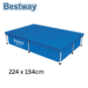 غطاء حماية للمسابح فوق الأرض المستطيلة بمقاس 224 × 154 سم لجميع الفصول – Bestway 58103 Bache et Couverture Bestway De Piscine Hors-Sol Rectangulaire 224 x 154 cm 4 saisons - 58103