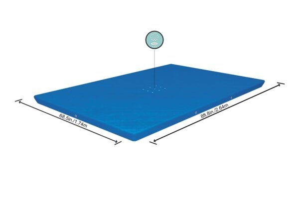 Bestway Bache et Couverture 264 x 174cm De Piscine Hors-Sol Rectangulaire 259x170 cm 4 saisons - 58105