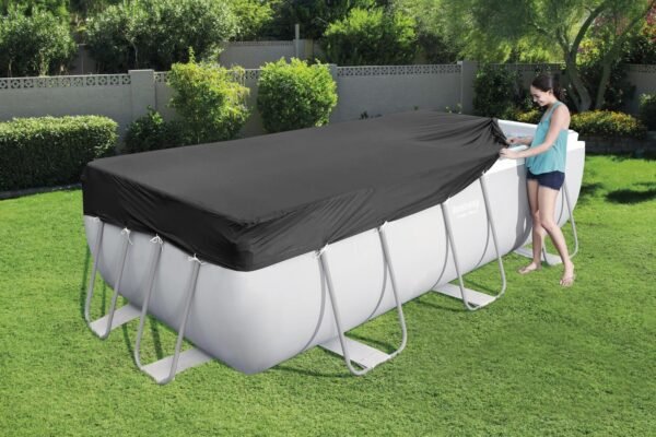 Bestway Bâche et Couverture Rectangulaire 396 x 185 cm pour piscine de 404 x 201 cm et 412 x 201 cm - 58232