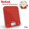 Balance de Cuisine Électronique En Verre Tefal Optiss 5kg avec Fonction Tare – BC50D7V0