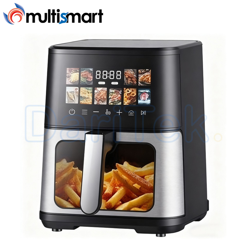 Air Fryer Friteuse Sans Huile Multismart 4.5L 1400W avec Ecran Tactile et 10 Programmes Prédéfinis - MS-AF6024