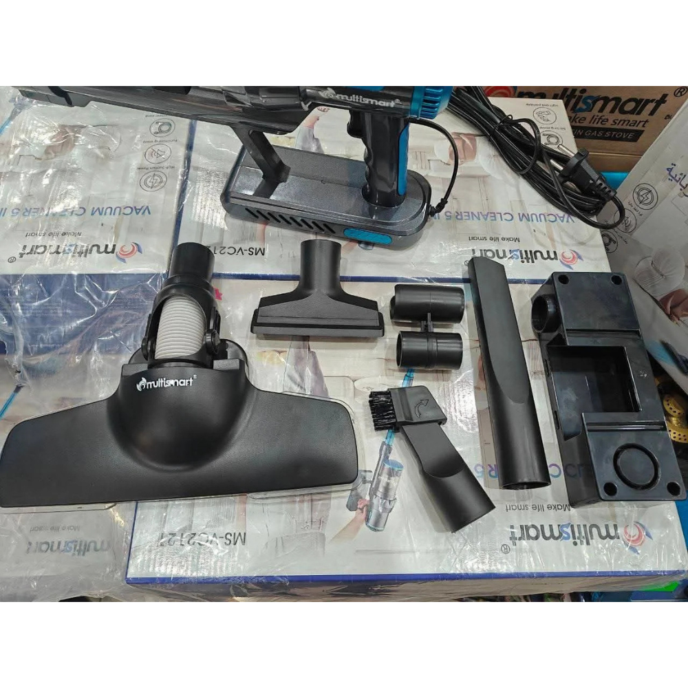 Aspirateur Balai et à main 5en1 Multismart 500 W 550 mL avec 5 Accessoires et Support Mural - MS-VC2121 Aspirateur Balai et à main 5en1 Multismart 500 W 550 mL avec 5 Accessoires et Support Mural - MS-VC2121 – Image 4