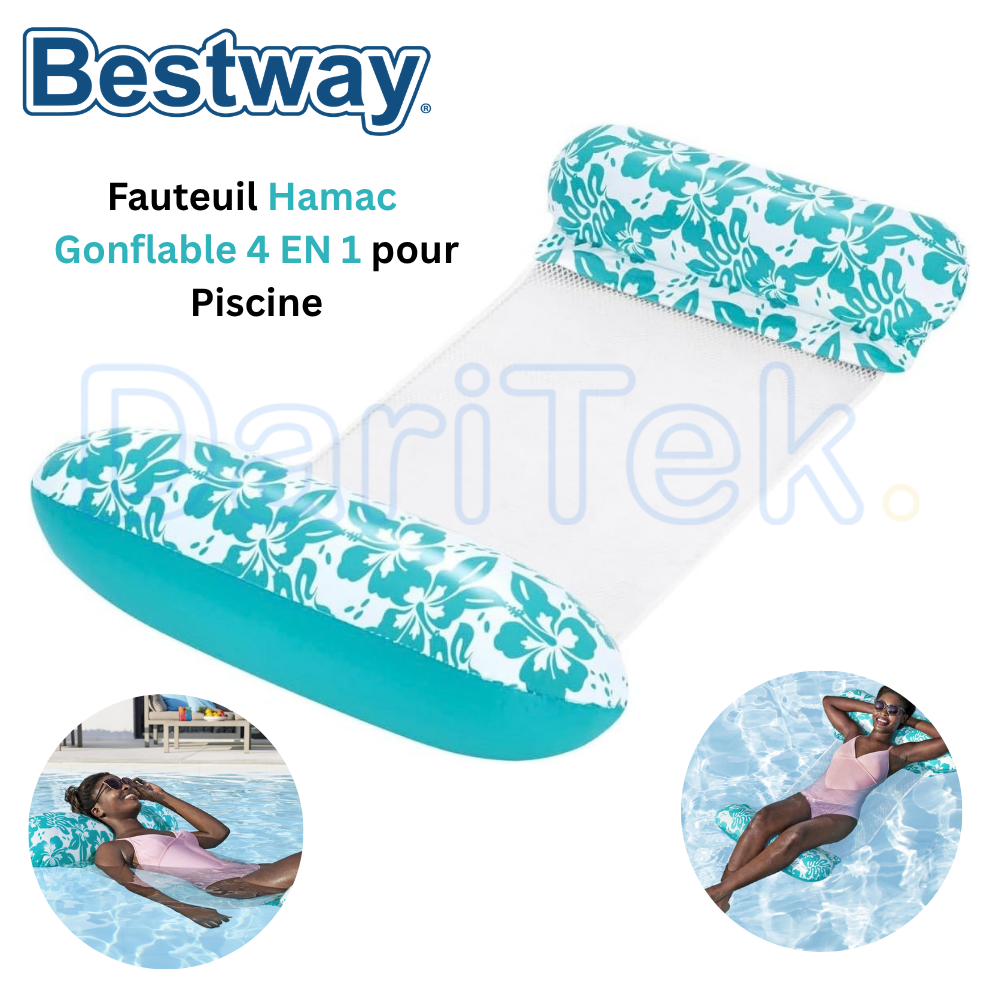 Fauteuil Hamac 4 En 1 Gonflable de Piscine Bestway - 140 x 87 cm - 43839