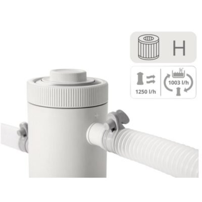 مضخة وفلتر مسبح بقوة 1250 لتر/ساعة – خرطوشة طراز H - من INTEX C330 ( 26602 ) INTEX Pompe De Filtration et Epurateur à Cartouche 1250 L/h ( 1,2 m³/h ) pour Piscine - Krystal Clear C330 Cartouche Type H - 26602