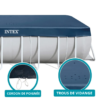 غطاء حماية مسبح إنتكس للمسابح المستطيلة (4.00 م × 2.00 م) لجميع الفصول - Intex 28037 Bâche et Couverture De Protection Intex pour Piscine Rectangulaire 4.00m x 2.00m 4 saisons - 28037