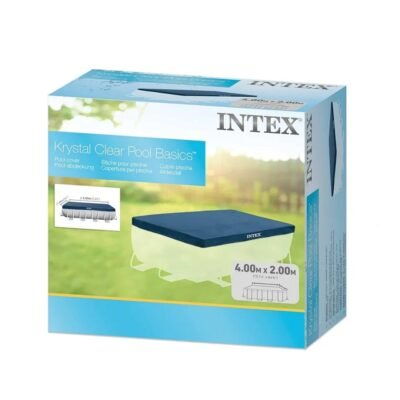 غطاء حماية مسبح إنتكس للمسابح المستطيلة (4.00 م × 2.00 م) لجميع الفصول - Intex 28037 Bâche et Couverture De Protection Intex pour Piscine Rectangulaire 4.00m x 2.00m 4 saisons - 28037