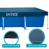 غطاء حماية مسبح إنتكس للمسابح المستطيلة (4.50 م × 2.20 م) لجميع الفصول - Intex 28039 Bâche et Couverture De Protection Intex pour Piscine Rectangulaire 4.50m x 2.20m 4 saisons - 28039