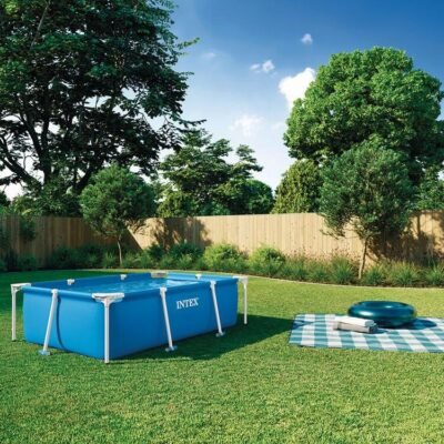 Piscine Hors Sol Metal Frame INTEX Rectangulaire 220 × 150 × 60 cm Familiale Facile à monter - 28270NP