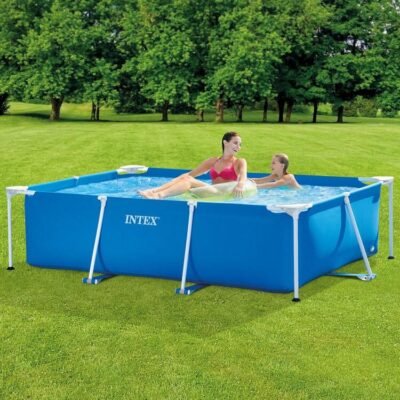 Piscine Hors Sol Metal Frame INTEX Rectangulaire 220 × 150 × 60 cm Familiale Facile à monter - 28270NP