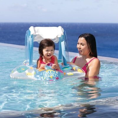 Bouée Gonflable avec Auvent anti soleil INTEX 81 X 79 cm pour enfants - 56573NP
