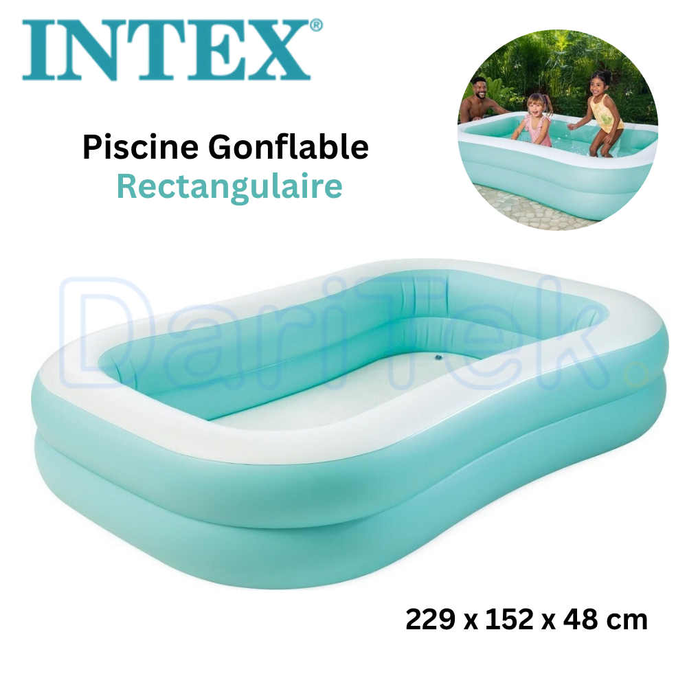 Piscine Gonflable Rectangulaire Intex Spacieuse 229 x 152 x 48cm pour Enfants - 57181