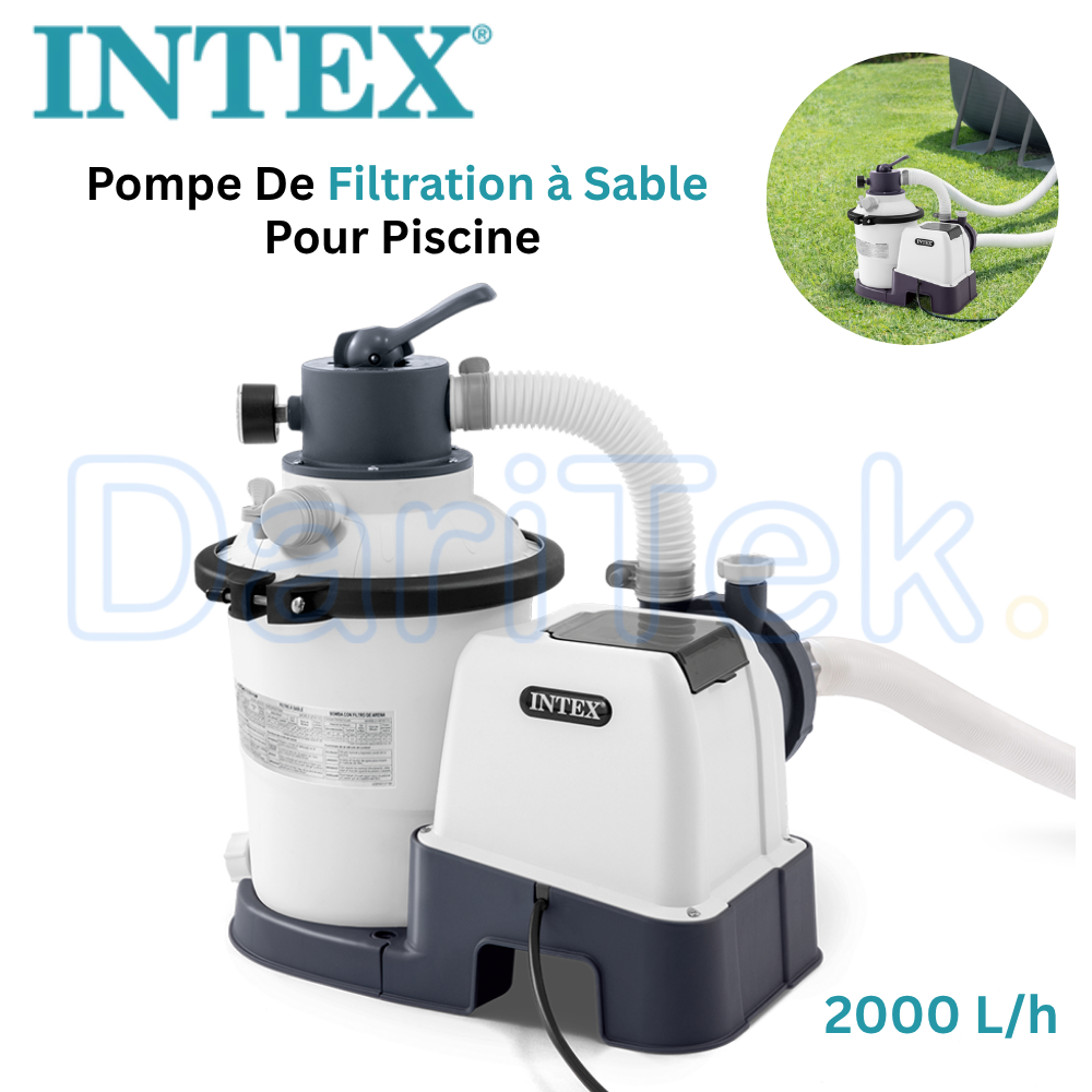 Pompe de filtration à sable INTEX pour piscine 2000 L/h Krystal Clear SX925 - 26642