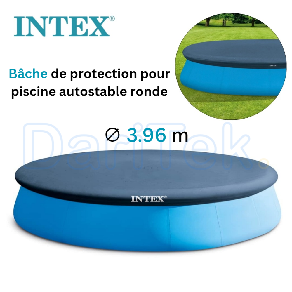 Bâche et Couverture De Protection Intex pour Piscine Ronde 3.96m - 28026