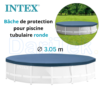 غطاء حماية إنتكس للمسابح الدائرية بمقاس 3.05 متر – Intex 28030 Bâche et Couverture De Protection Intex pour Piscine Ronde 3.05m - 28030
