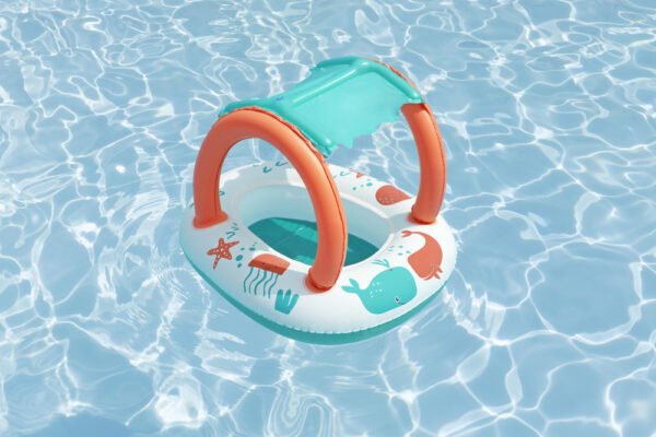 Bateau Gonflable pour Bébé Bestway Comfort Plush avec Pare-Soleil Anti-UV - 84 x 67 cm - 34203