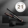 جهاز فرد وتجعيد الشعر 2 في 1 من Remington مع طلاء سيراميك ودرجة حرارة قابلة للتعديل - Straight & Curl Styler S6077 DariTek