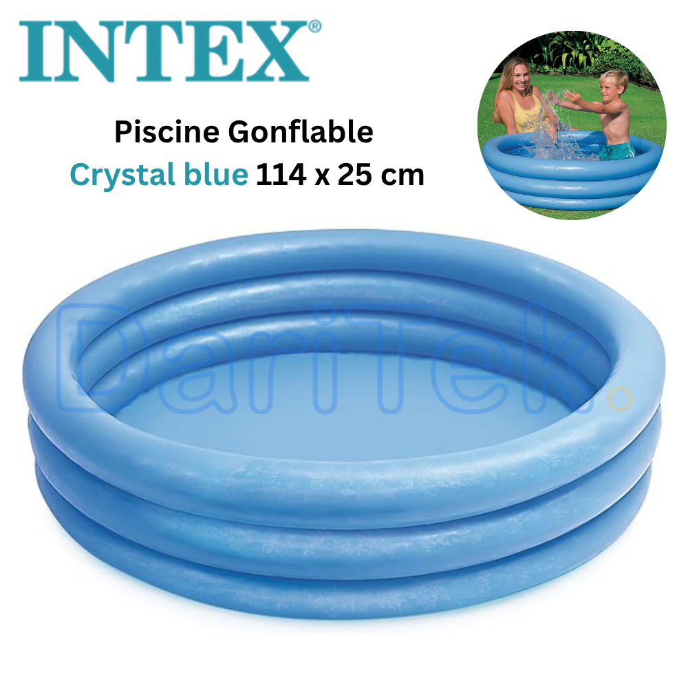 Piscine Gonflable pour Enfant 3 Boudins 114 x 25 cm Intex Crystal Blue - 59416